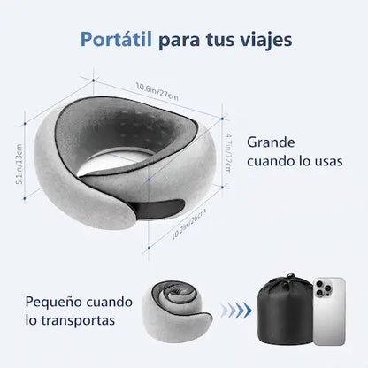 SLEEPJET PRO™ - Kit de Descanso 360° para Viaje (Almohada + Antifaz + Accesorios)