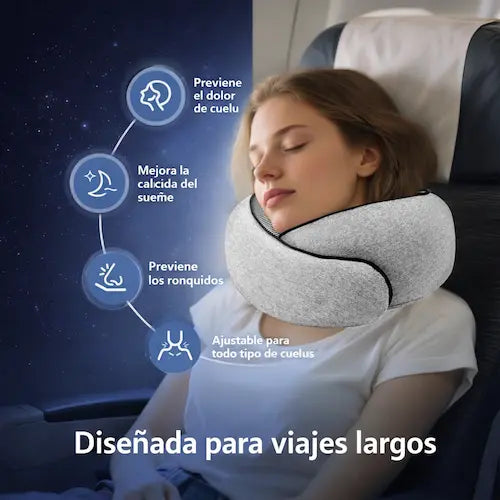 SLEEPJET PRO™ - Kit de Descanso 360° para Viaje (Almohada + Antifaz + Accesorios)