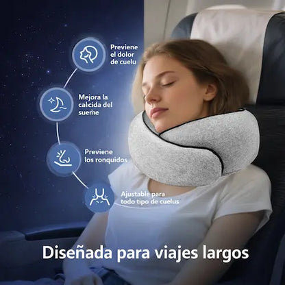SLEEPJET PRO™ - Kit de Descanso 360° para Viaje (Almohada + Antifaz + Accesorios)