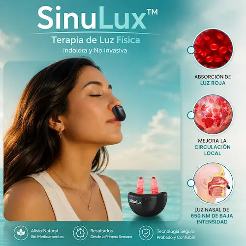 SinuLux™- Respira Libre en Minutos, sin Pastillas, sin Efectos Secundarios