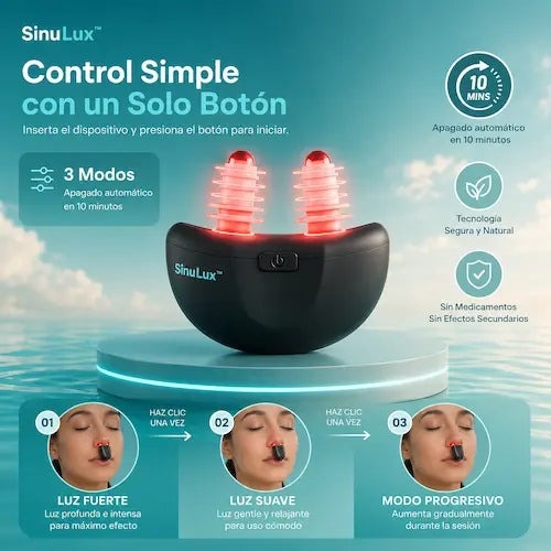 SinuLux™- Respira Libre en Minutos, sin Pastillas, sin Efectos Secundarios