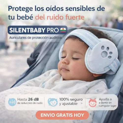 SILENTBABY PRO™ - Cómoda protección auditiva que mantiene a los bebés tranquilos en cualquier lugar