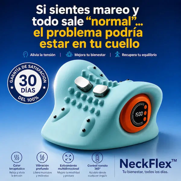 NeckFlex™ - Libera la Tensión Cervical desde Casa - 15 Min al Dia