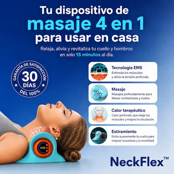 NeckFlex™ - Libera la Tensión Cervical desde Casa - 15 Min al Dia