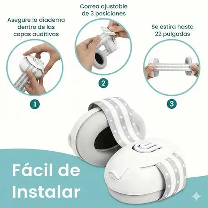 SILENTBABY PRO™ - Cómoda protección auditiva que mantiene a los bebés tranquilos en cualquier lugar